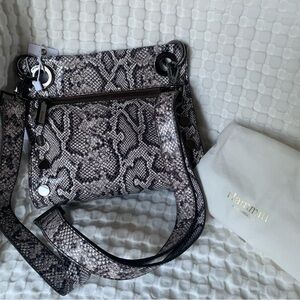 HAMMITT small Tony Crossbody NWT  in Domino Snake w/Detachable Strap & Dust Bag